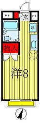エステートピア堀切 ワンルームの間取図画像