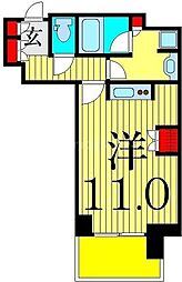 プラウドタワー小岩フロント 31階 ワンルームの間取図画像