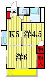 ヴィラ・マーレ 2Kの間取図画像