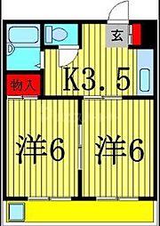 ハイネス成輪 2Kの間取図画像