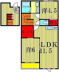 LANAIHOUSENOAH 2LDKの間取図画像