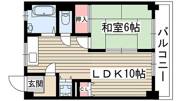 水野マンション 505｜愛知県名古屋市守山区四軒家１丁目(賃貸マンション1LDK・5階・39.60㎡)の写真 その2