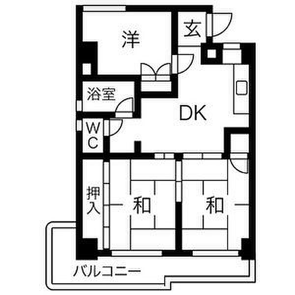 メゾン小六 509｜愛知県名古屋市守山区小六町(賃貸マンション3DK・5階・54.55㎡)の写真 その2