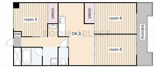 千代田グリーンハイツ 702｜愛知県名古屋市守山区小六町(賃貸マンション3DK・7階・55.08㎡)の写真 その2