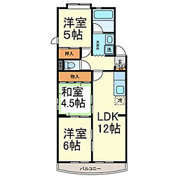 サンパーク大鐘 3LDKの間取図画像