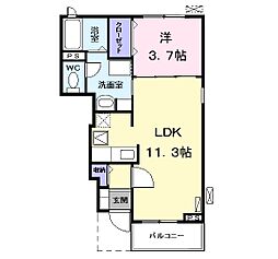 フィオーレ3 1LDKの間取図画像