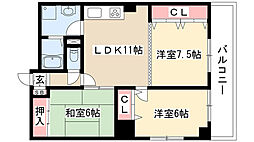 マンション葵 3LDKの間取図画像