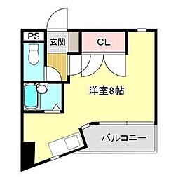 カーサ藤ヶ丘 ワンルームの間取図画像