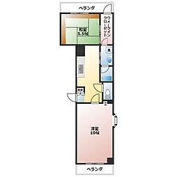 メゾン・ルヴール 2DKの間取図画像