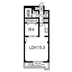 アピア天塚 1LDKの間取図画像