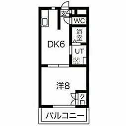 HILLLOCK167 1DKの間取図画像