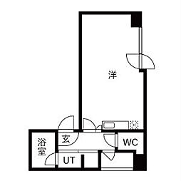 仮)名駅2丁目物件 ワンルームの間取図画像