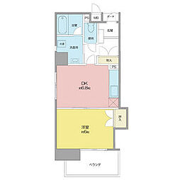 グレース八田 1DKの間取図画像