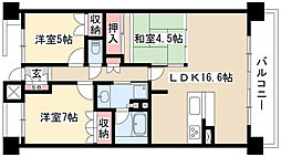 東山公園レジデンス 3LDKの間取図画像