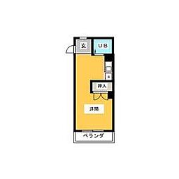 コーポヤマダ ワンルームの間取図画像