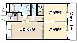 サンメゾン平針 1LDKの間取図画像