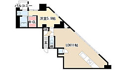 SK'BUILDING-501 1LDKの間取図画像
