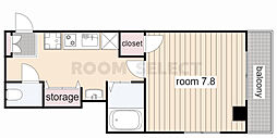 センチュリーパーク六番町 1Kの間取図画像