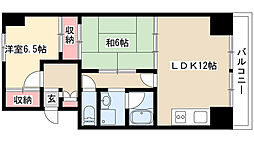 シャトー汐路 2LDKの間取図画像