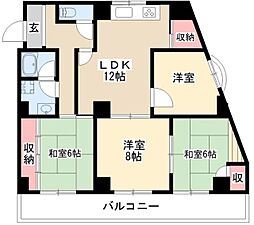 ドミール汐路 4DKの間取図画像