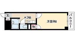ハイツ金山 1Kの間取図画像