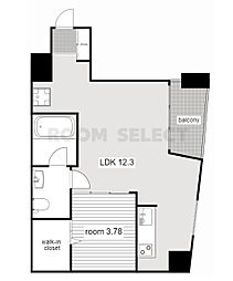 シャトー&ホテル名駅南2nd 1LDKの間取図画像