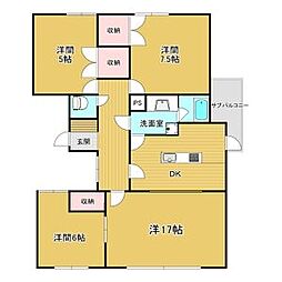 リポーズオン一社 3LDKの間取図画像