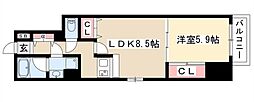 ライブコート泉 1LDKの間取図画像