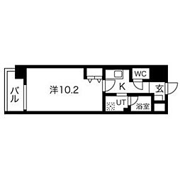 ヒルズ新栄2号館 1Kの間取図画像