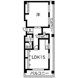 リエス千代田 1LDKの間取図画像