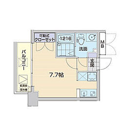 ライブコート丸の内 ワンルームの間取図画像