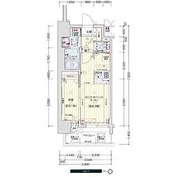 プレサンス栄フロント 1LDKの間取図画像