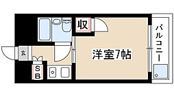 ナビオ杁中 ワンルームの間取図画像