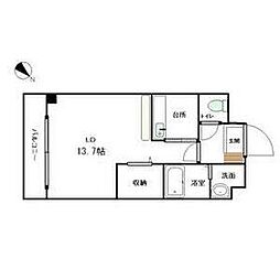 スリーディーガーデン本山 1Kの間取図画像