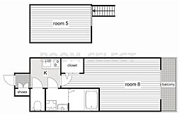 エステムコート名古屋・栄デュアルレジェンド 1Kの間取図画像