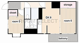第二源グリーンハイツ 2Kの間取図画像