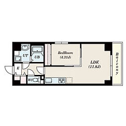 S-FORT鶴舞cube 1LDKの間取図画像
