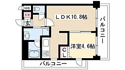 プレサンス桜通アベニュー 1LDKの間取図画像