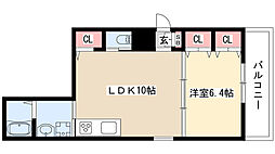 ブレシング正木 1LDKの間取図画像