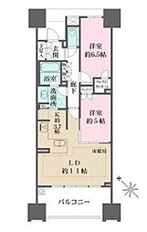 ザ・パークハウス名古屋 2LDKの間取図画像