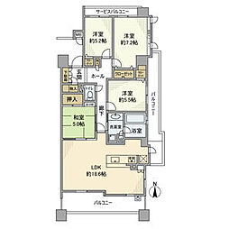 グランザ植田本町 4LDKの間取図画像