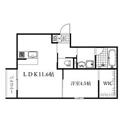 Lull 1LDKの間取図画像