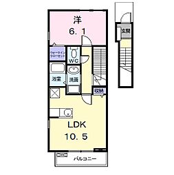 グランツシエーネ 1LDKの間取図画像