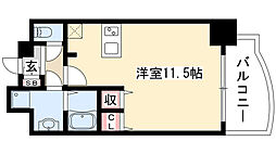 プレサンス泉アーバンゲート 1Kの間取図画像
