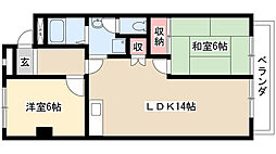 好日ハイツ 2LDKの間取図画像