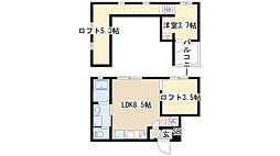 ヴィラ・フェリシアス大曽根 1LDKの間取図画像