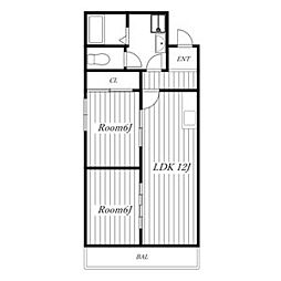 21stCentury 2LDKの間取図画像