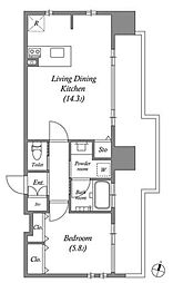 ファーストレジデンス栄 1LDKの間取図画像