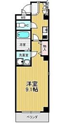 メゾン・ド・シエル 1Kの間取図画像