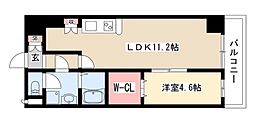 フォレシティ新栄 1LDKの間取図画像